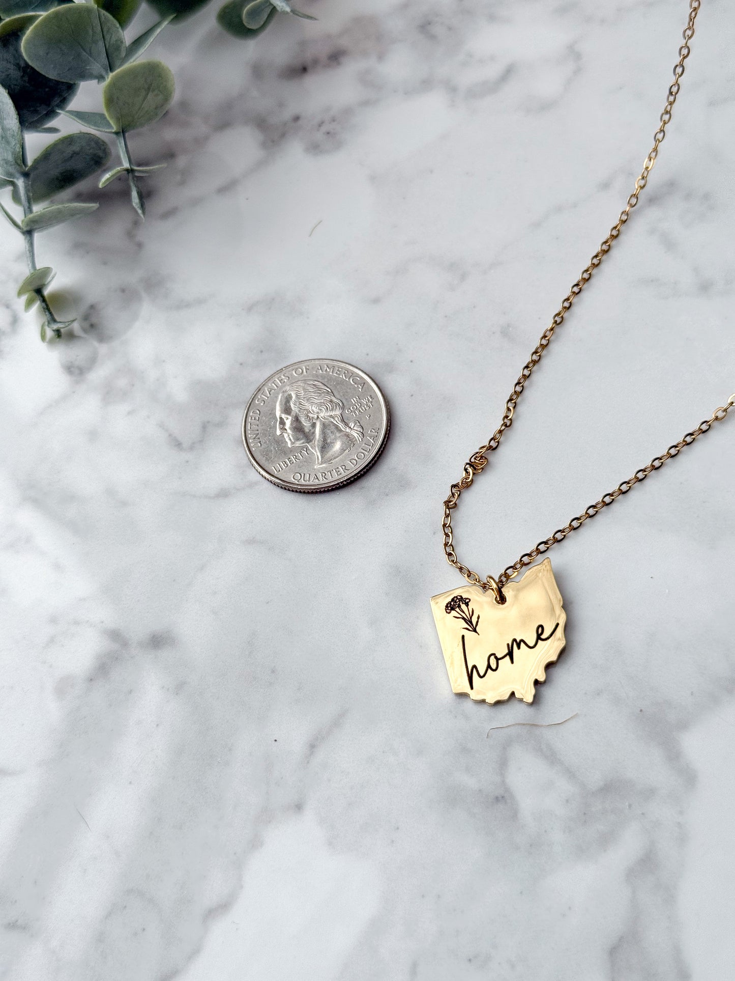 Ohio Home Necklace