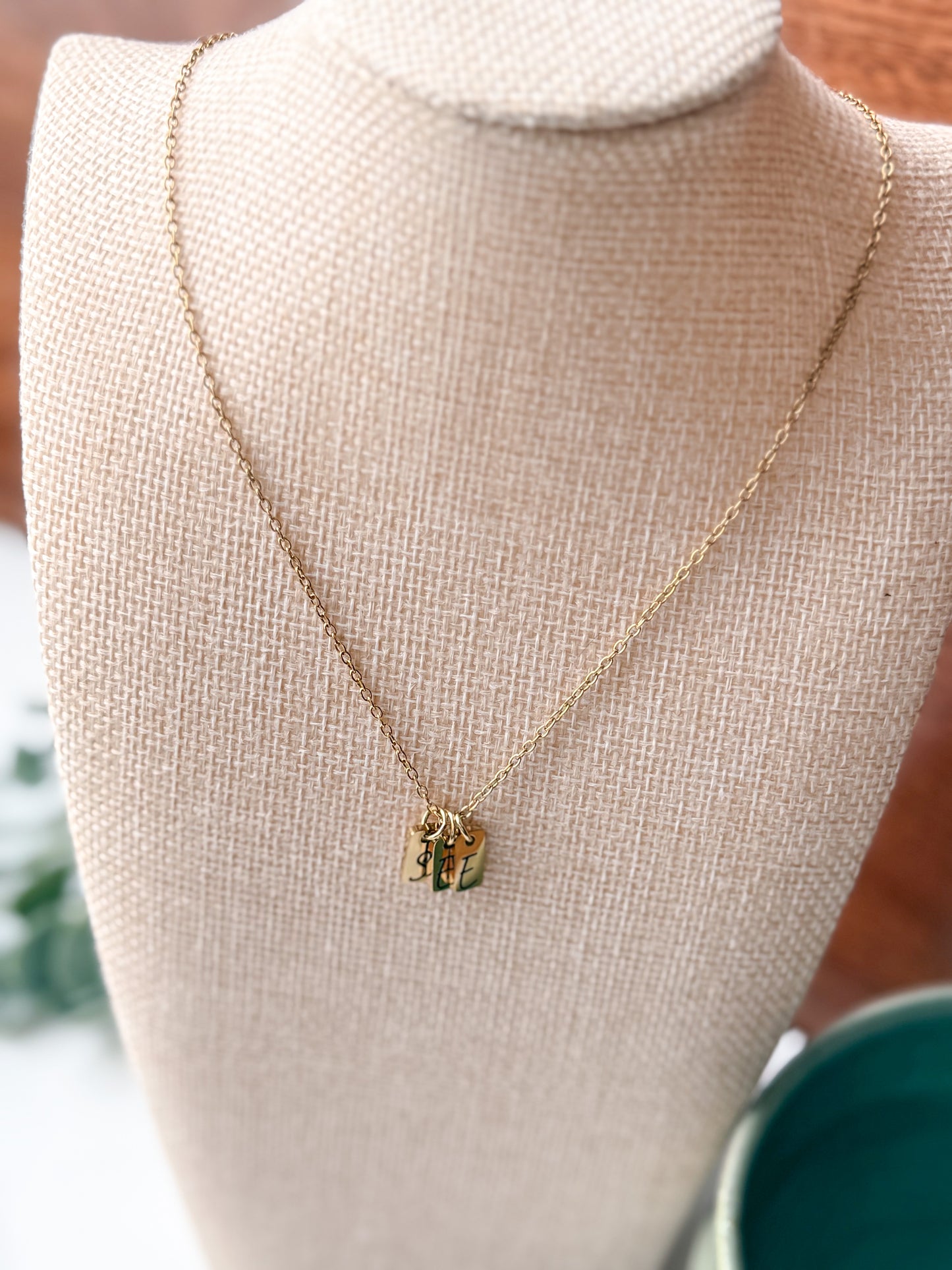 Initial Tag Necklace