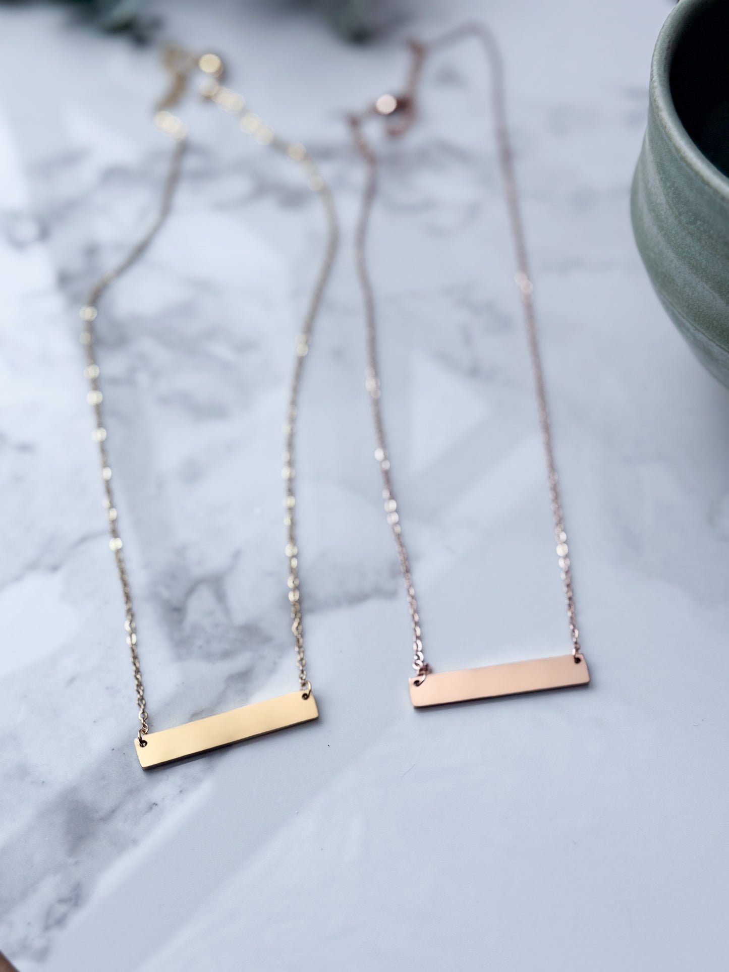 Custom Horizontal Bar Necklace