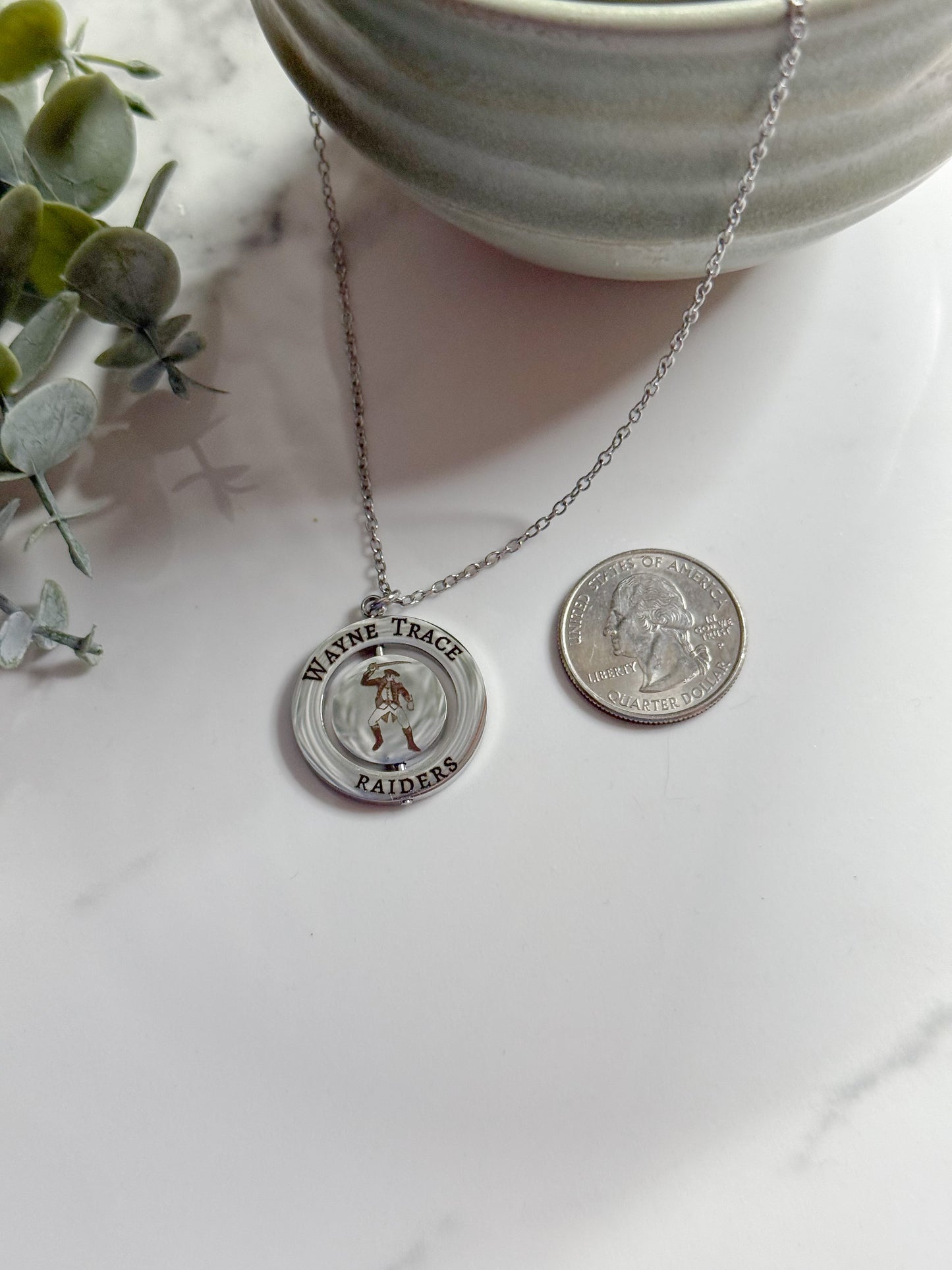 Wayne Trace Raiders Rotating Necklace