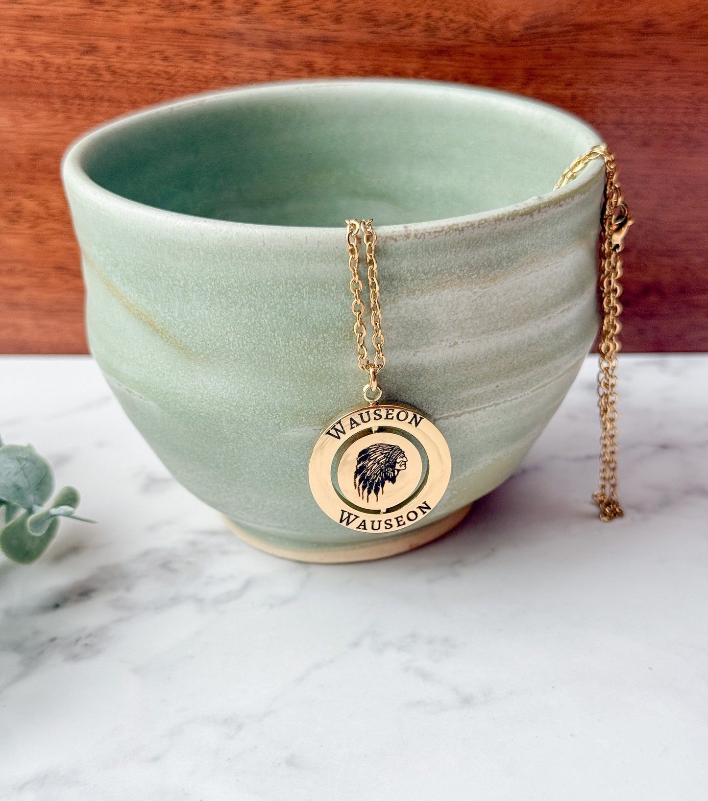 Wauseon Indians Rotating Necklace