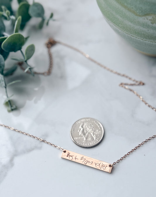 Custom Horizontal Bar Necklace