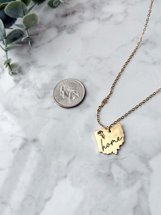 Ohio Home Necklace
