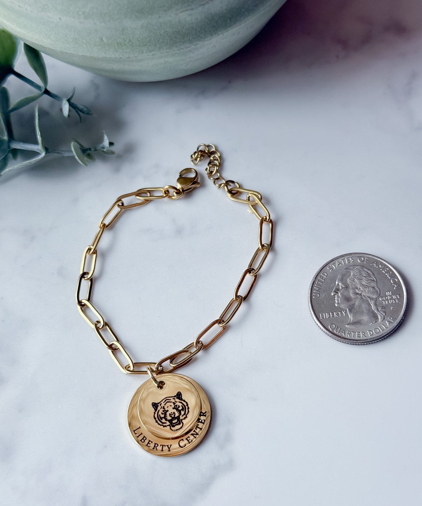 Liberty Center Tiger Duo Charm Bracelet