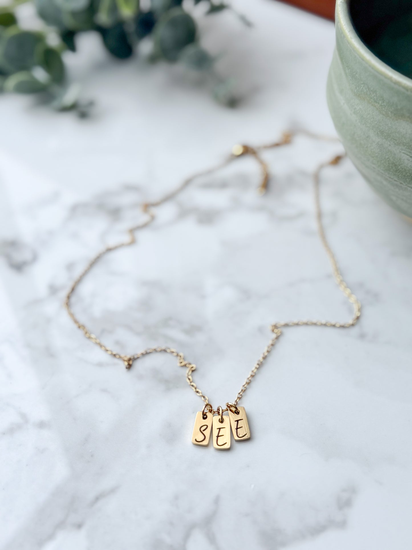 Initial Tag Necklace