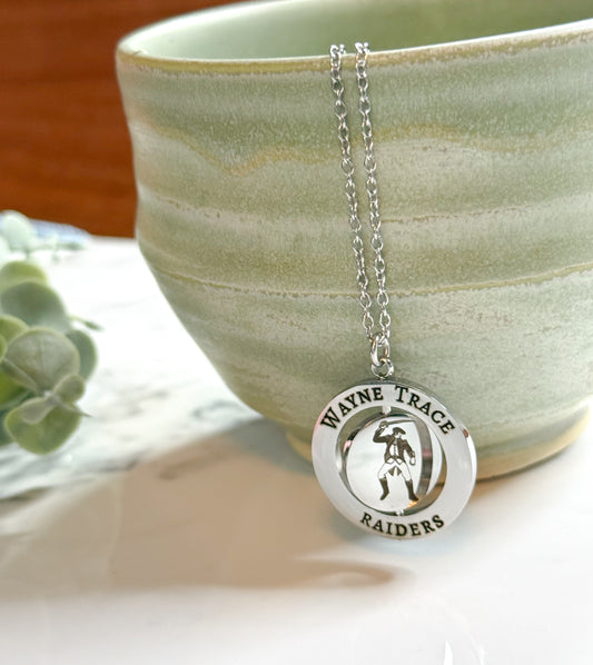 Wayne Trace Raiders Rotating Necklace
