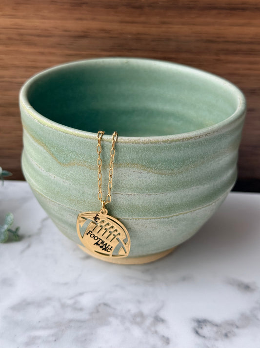 Football Mom or Custom Engraving Necklace