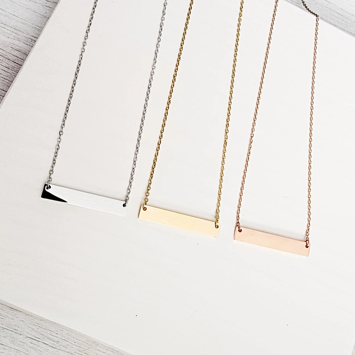 Custom Horizontal Bar Necklace